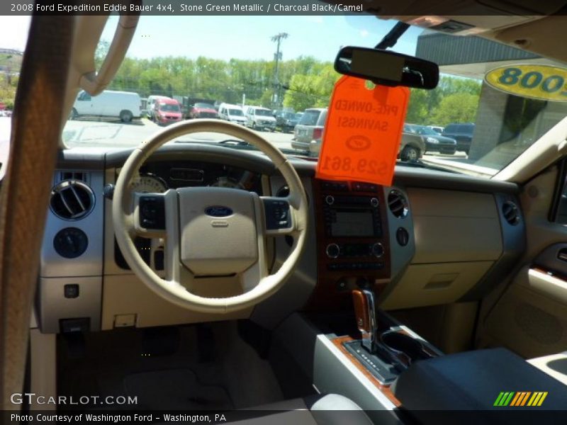 Stone Green Metallic / Charcoal Black/Camel 2008 Ford Expedition Eddie Bauer 4x4