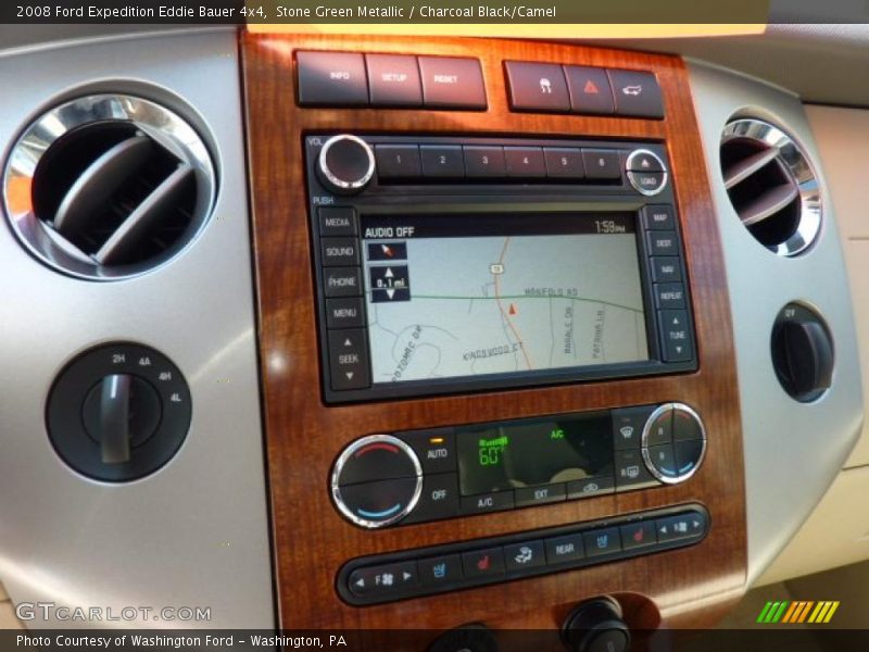 Stone Green Metallic / Charcoal Black/Camel 2008 Ford Expedition Eddie Bauer 4x4