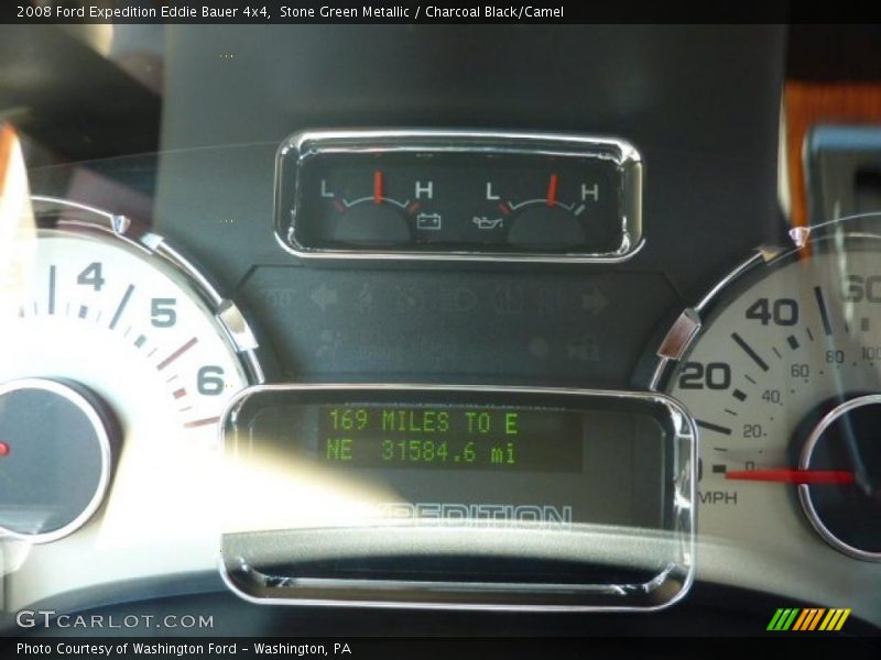 Stone Green Metallic / Charcoal Black/Camel 2008 Ford Expedition Eddie Bauer 4x4