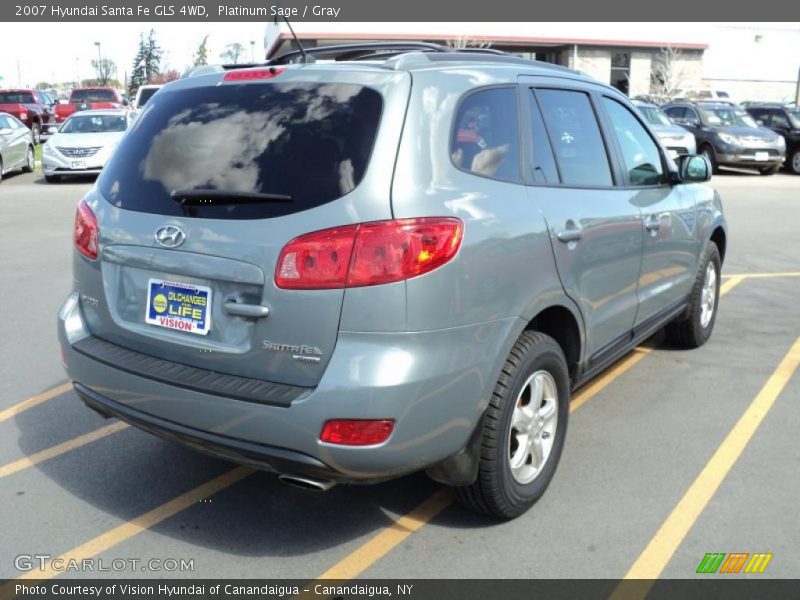 Platinum Sage / Gray 2007 Hyundai Santa Fe GLS 4WD