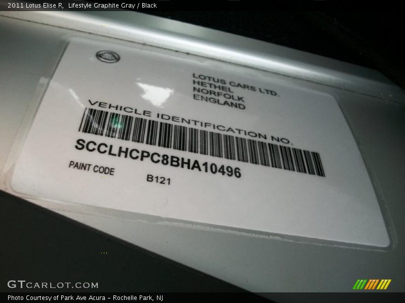 Info Tag of 2011 Elise R