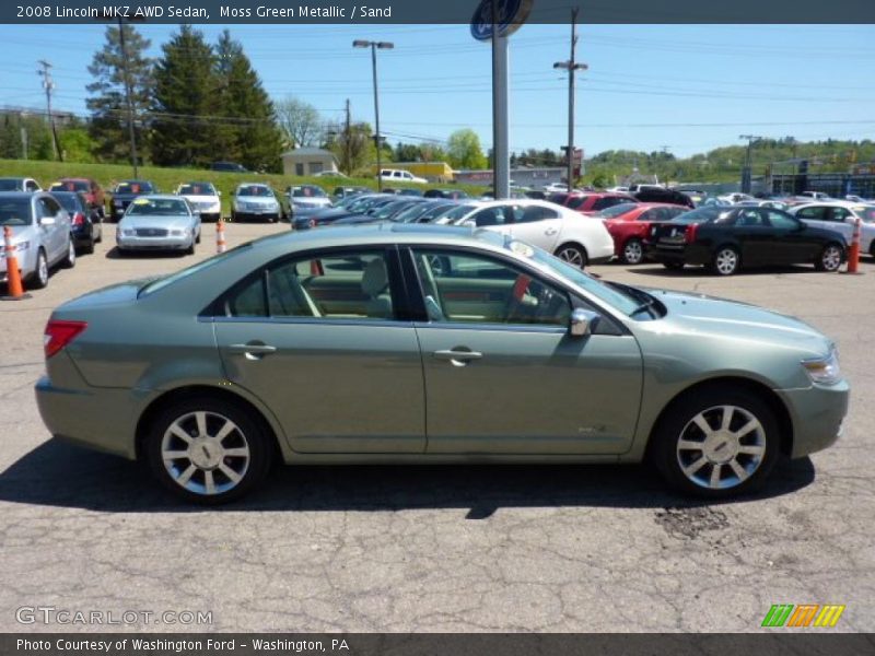 Moss Green Metallic / Sand 2008 Lincoln MKZ AWD Sedan