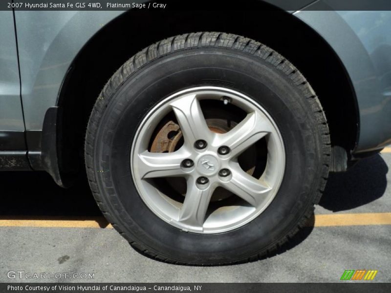 Platinum Sage / Gray 2007 Hyundai Santa Fe GLS 4WD