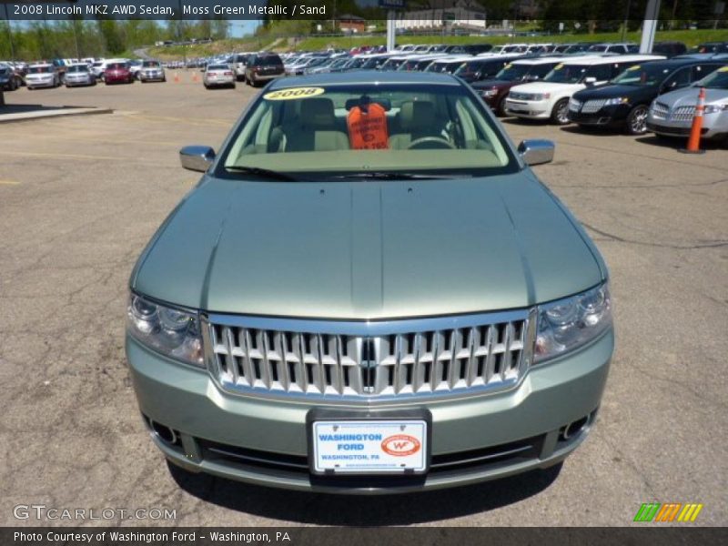 Moss Green Metallic / Sand 2008 Lincoln MKZ AWD Sedan
