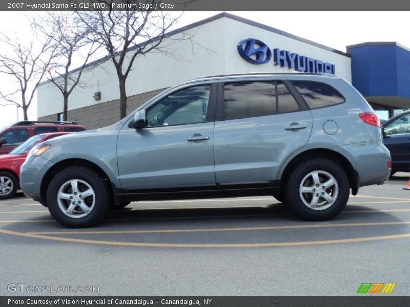 Platinum Sage / Gray 2007 Hyundai Santa Fe GLS 4WD