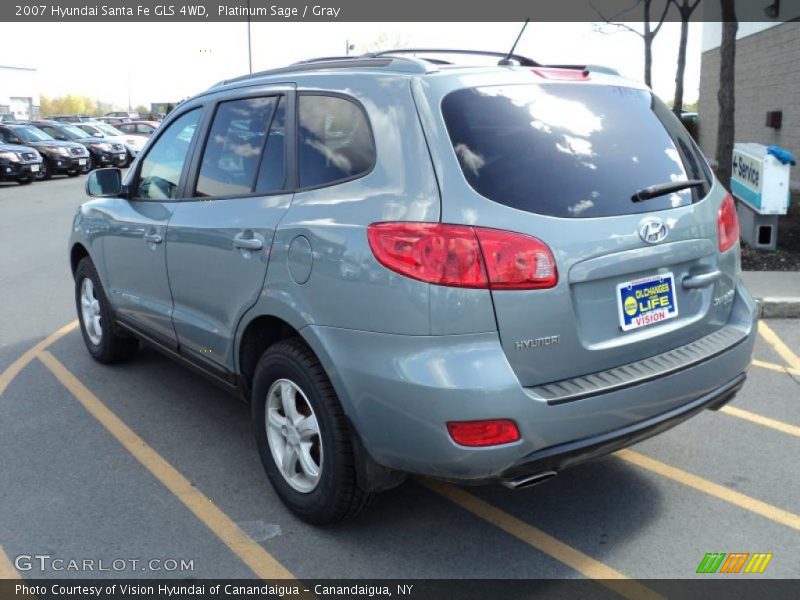 Platinum Sage / Gray 2007 Hyundai Santa Fe GLS 4WD