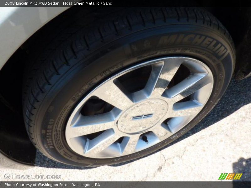 Moss Green Metallic / Sand 2008 Lincoln MKZ AWD Sedan