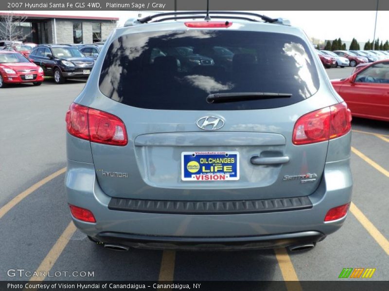 Platinum Sage / Gray 2007 Hyundai Santa Fe GLS 4WD