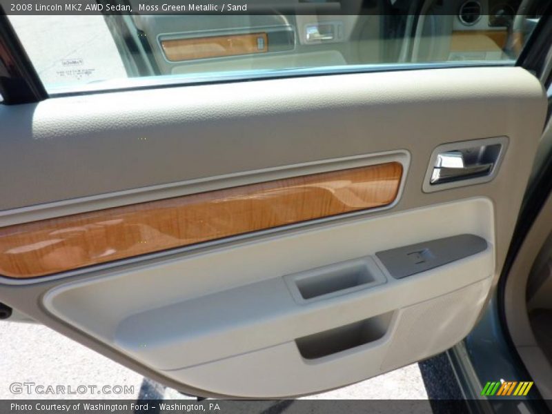 Moss Green Metallic / Sand 2008 Lincoln MKZ AWD Sedan