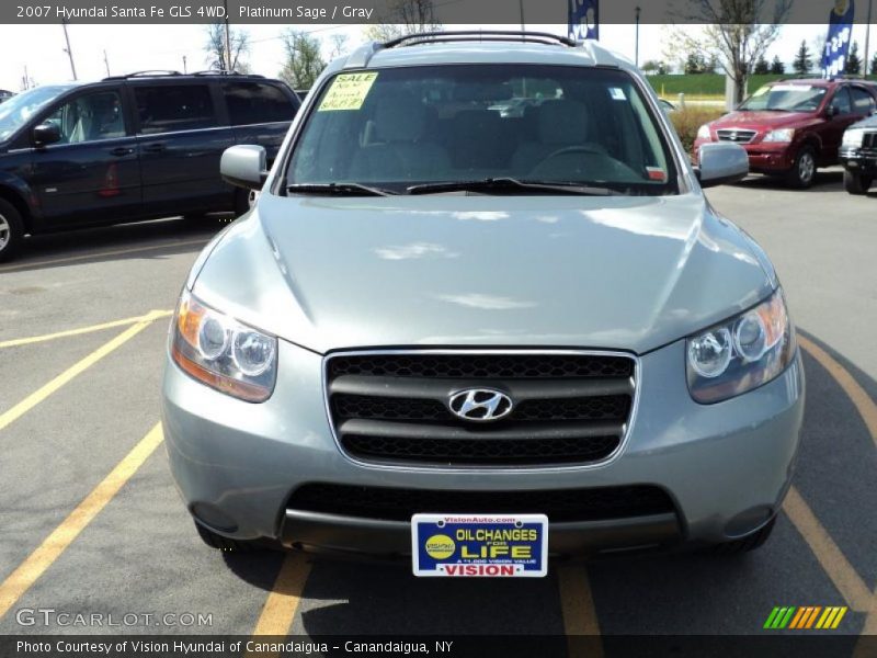Platinum Sage / Gray 2007 Hyundai Santa Fe GLS 4WD