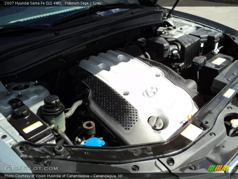 Platinum Sage / Gray 2007 Hyundai Santa Fe GLS 4WD