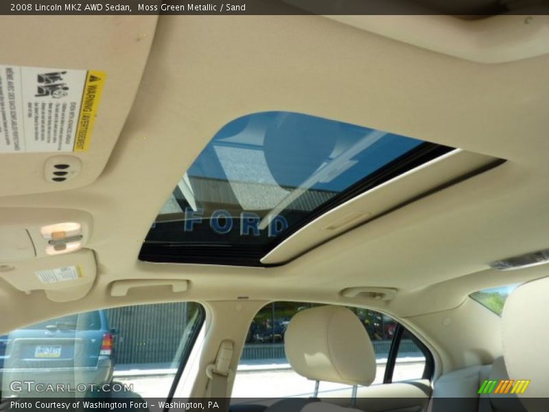 Moss Green Metallic / Sand 2008 Lincoln MKZ AWD Sedan