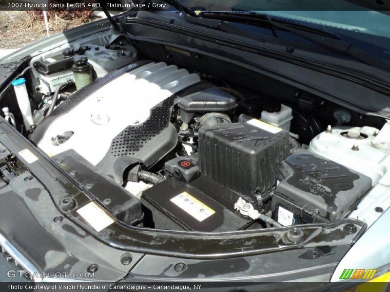 Platinum Sage / Gray 2007 Hyundai Santa Fe GLS 4WD