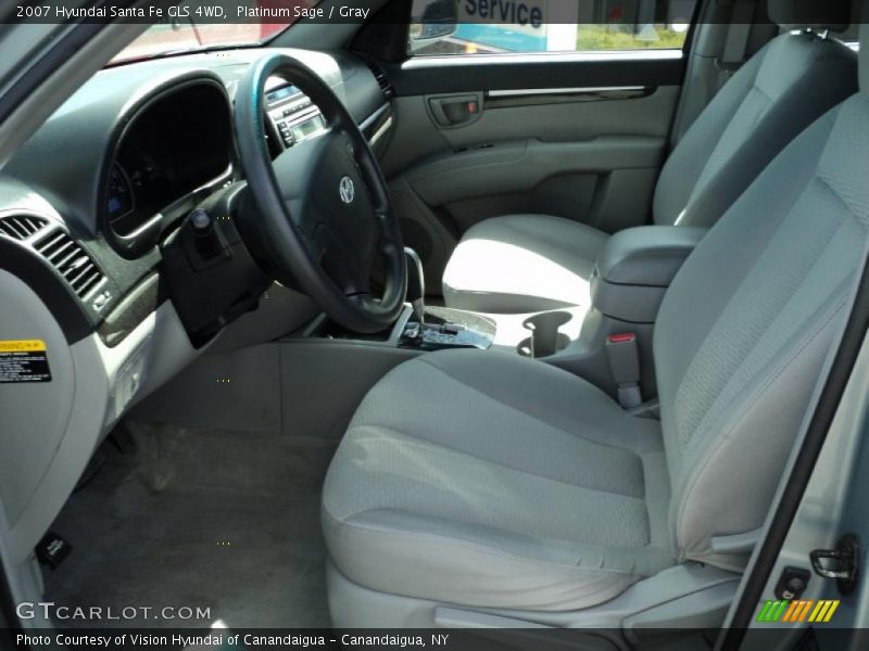 Platinum Sage / Gray 2007 Hyundai Santa Fe GLS 4WD