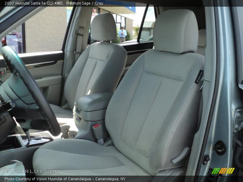 Platinum Sage / Gray 2007 Hyundai Santa Fe GLS 4WD