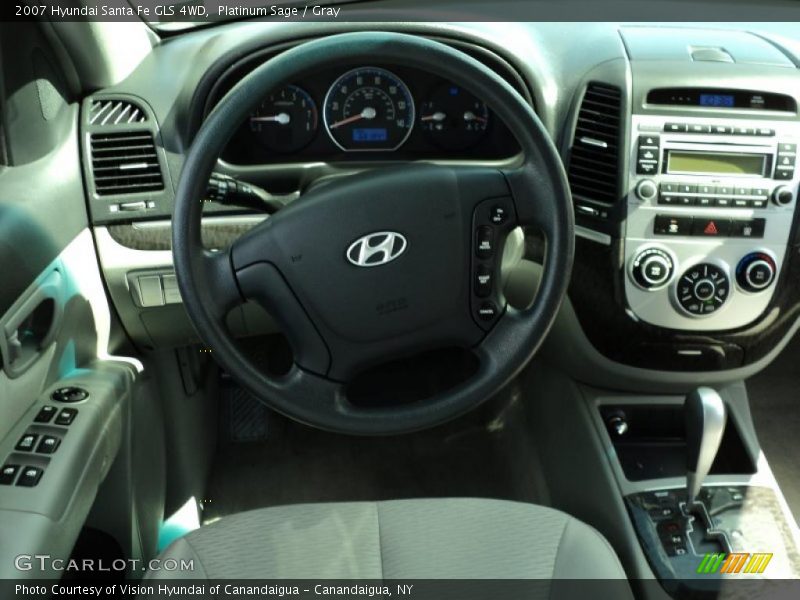 Platinum Sage / Gray 2007 Hyundai Santa Fe GLS 4WD