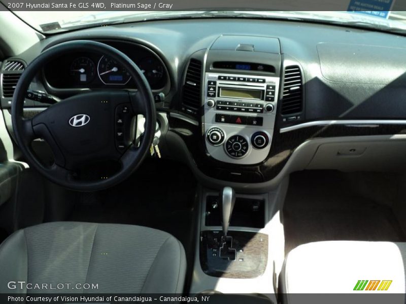 Platinum Sage / Gray 2007 Hyundai Santa Fe GLS 4WD