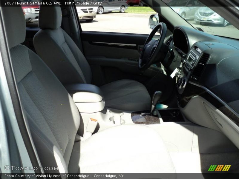 Platinum Sage / Gray 2007 Hyundai Santa Fe GLS 4WD