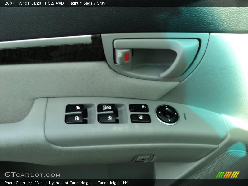 Platinum Sage / Gray 2007 Hyundai Santa Fe GLS 4WD