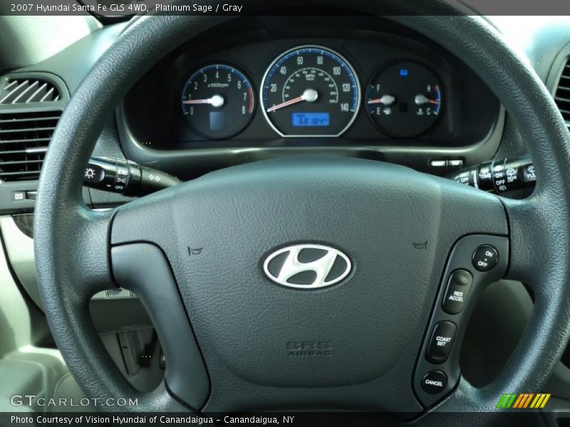 Platinum Sage / Gray 2007 Hyundai Santa Fe GLS 4WD