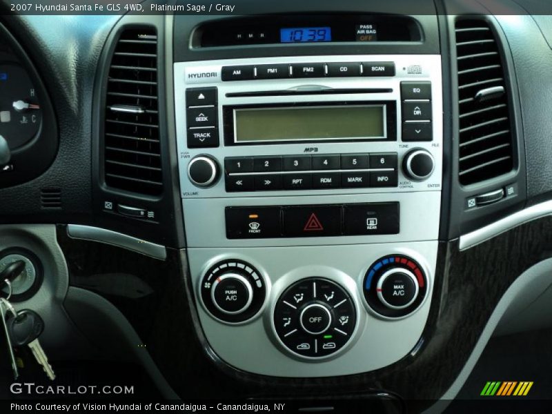 Platinum Sage / Gray 2007 Hyundai Santa Fe GLS 4WD