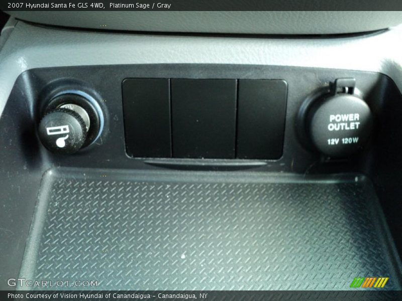 Platinum Sage / Gray 2007 Hyundai Santa Fe GLS 4WD