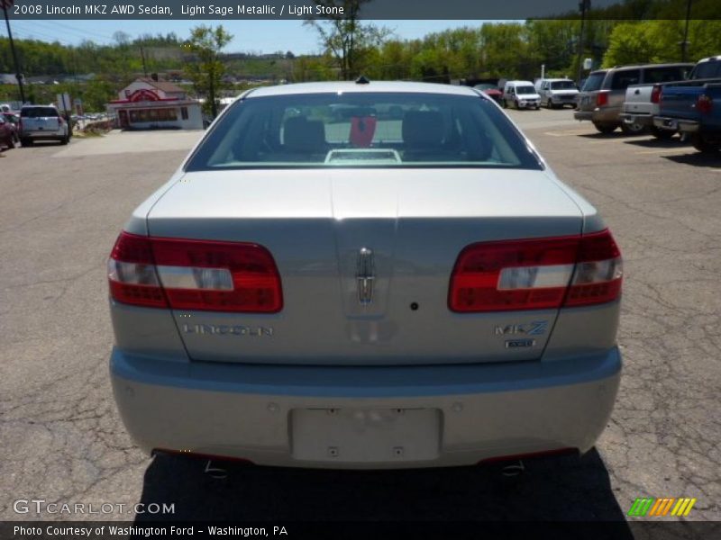 Light Sage Metallic / Light Stone 2008 Lincoln MKZ AWD Sedan