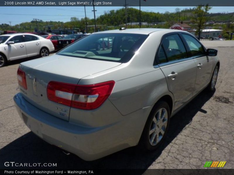 Light Sage Metallic / Light Stone 2008 Lincoln MKZ AWD Sedan