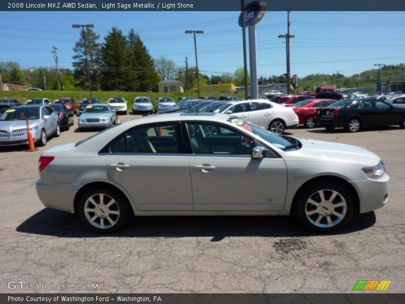 Light Sage Metallic / Light Stone 2008 Lincoln MKZ AWD Sedan
