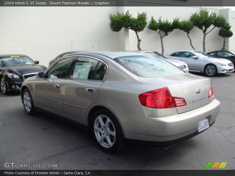 Desert Platinum Metallic / Graphite 2004 Infiniti G 35 Sedan