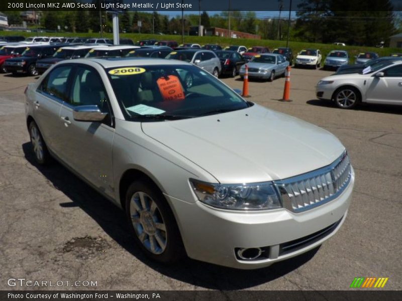 Light Sage Metallic / Light Stone 2008 Lincoln MKZ AWD Sedan