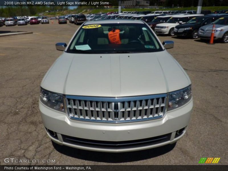 Light Sage Metallic / Light Stone 2008 Lincoln MKZ AWD Sedan