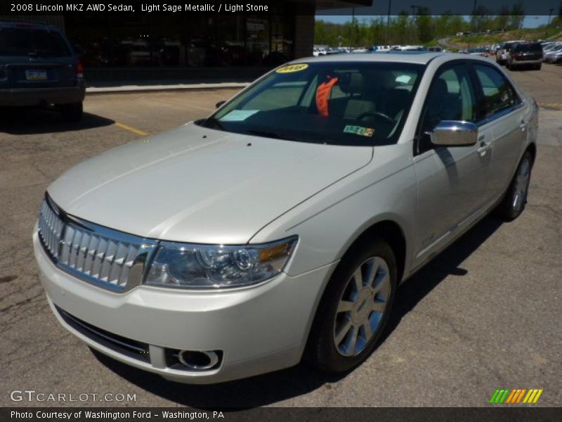 Light Sage Metallic / Light Stone 2008 Lincoln MKZ AWD Sedan