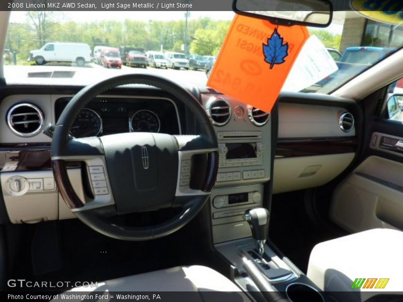 Light Sage Metallic / Light Stone 2008 Lincoln MKZ AWD Sedan