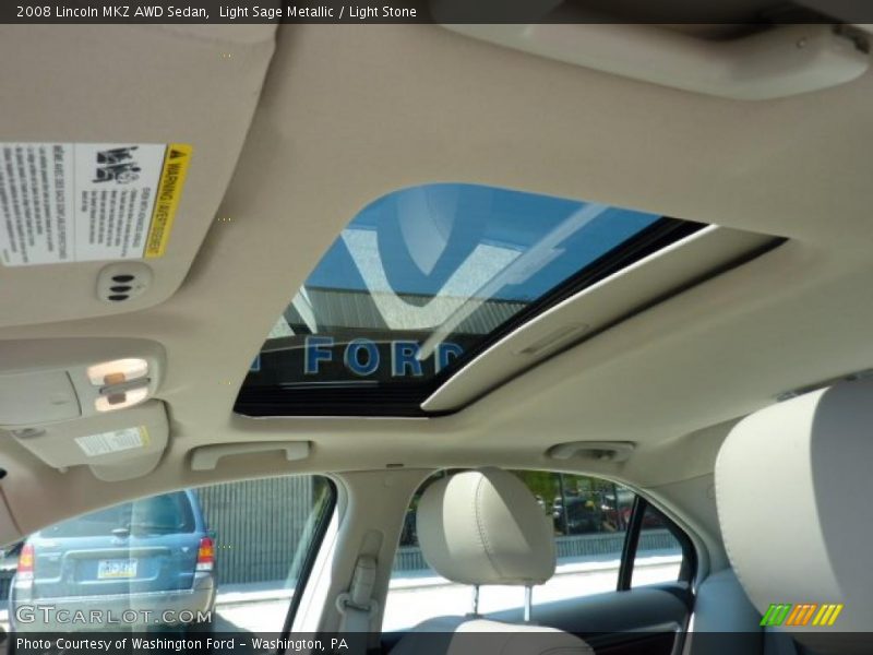 Light Sage Metallic / Light Stone 2008 Lincoln MKZ AWD Sedan
