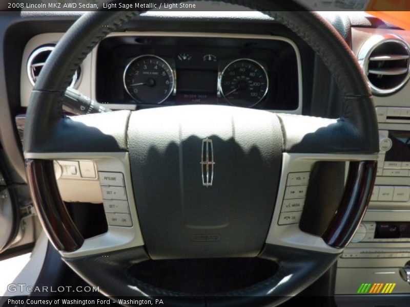 Light Sage Metallic / Light Stone 2008 Lincoln MKZ AWD Sedan
