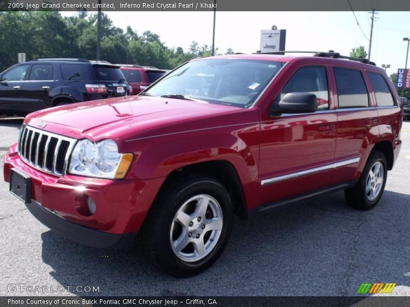 Inferno Red Crystal Pearl / Khaki 2005 Jeep Grand Cherokee Limited