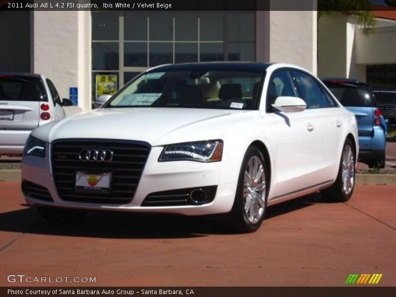 Ibis White / Velvet Beige 2011 Audi A8 L 4.2 FSI quattro