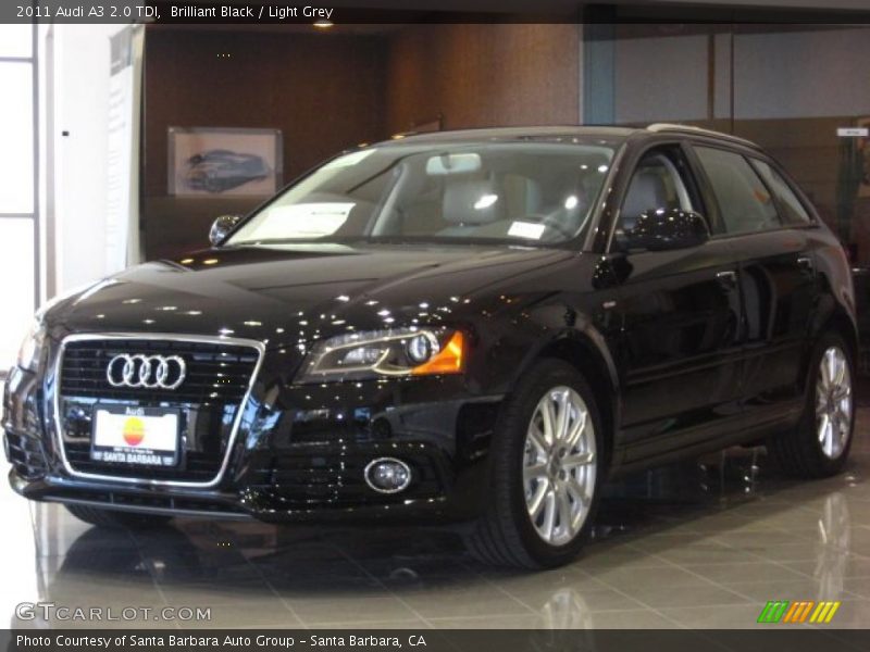 Brilliant Black / Light Grey 2011 Audi A3 2.0 TDI