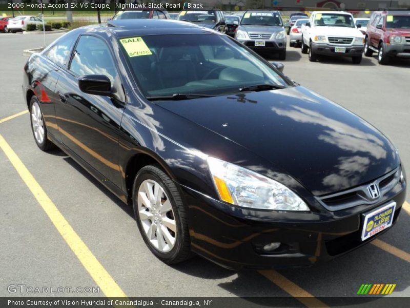 Nighthawk Black Pearl / Black 2006 Honda Accord EX V6 Coupe
