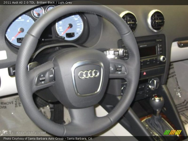 Brilliant Black / Light Grey 2011 Audi A3 2.0 TDI