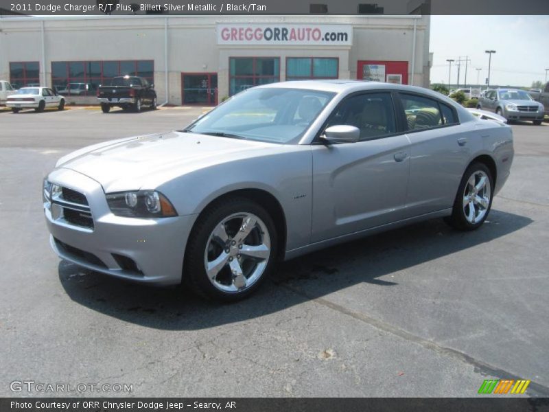 Billett Silver Metallic / Black/Tan 2011 Dodge Charger R/T Plus