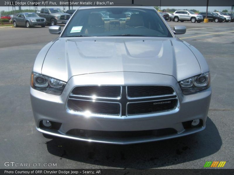 Billett Silver Metallic / Black/Tan 2011 Dodge Charger R/T Plus
