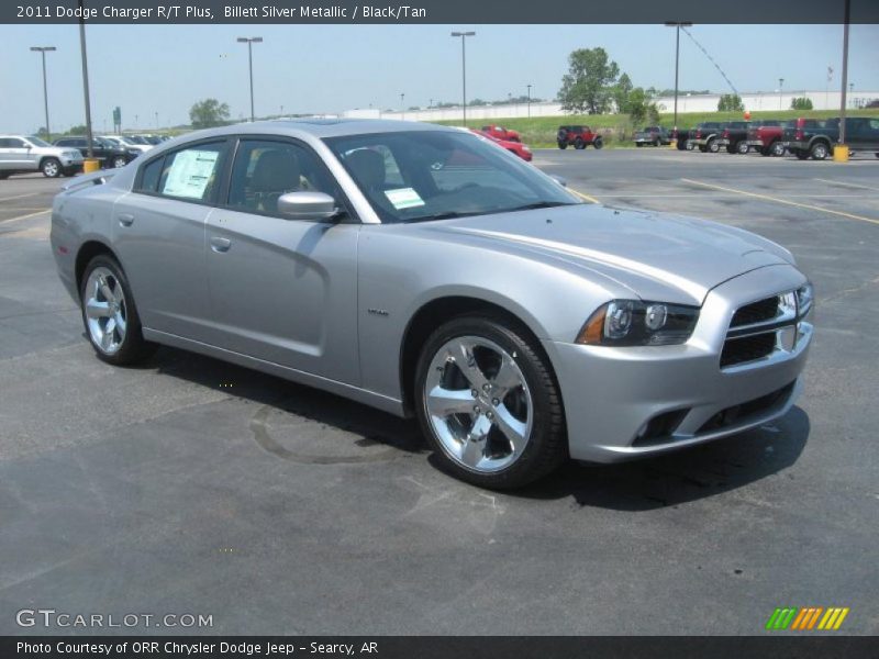 Billett Silver Metallic / Black/Tan 2011 Dodge Charger R/T Plus