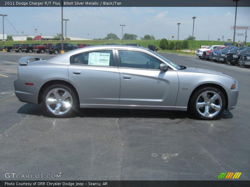 Billett Silver Metallic / Black/Tan 2011 Dodge Charger R/T Plus