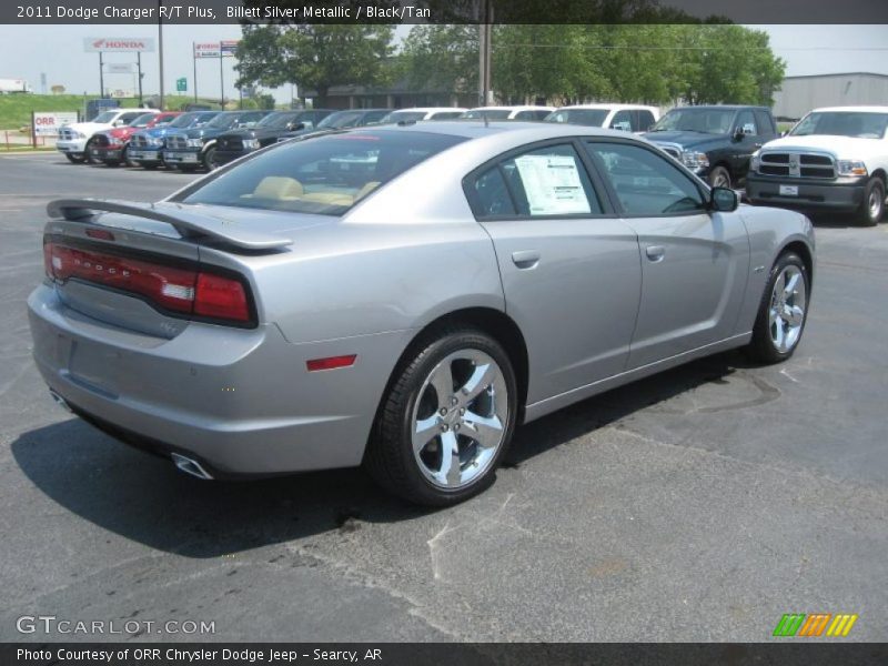 Billett Silver Metallic / Black/Tan 2011 Dodge Charger R/T Plus