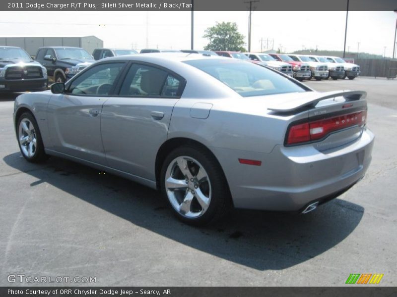 Billett Silver Metallic / Black/Tan 2011 Dodge Charger R/T Plus