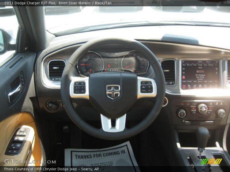 Billett Silver Metallic / Black/Tan 2011 Dodge Charger R/T Plus