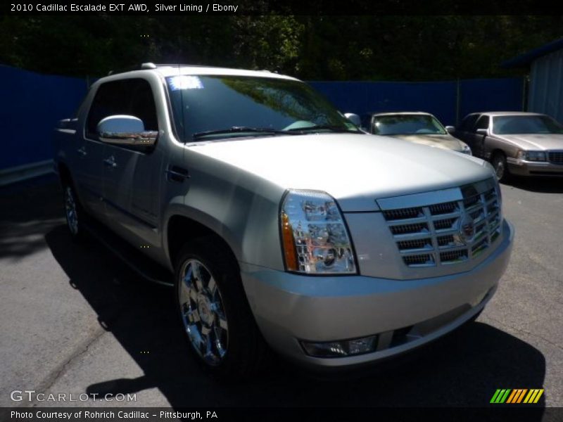 Silver Lining / Ebony 2010 Cadillac Escalade EXT AWD