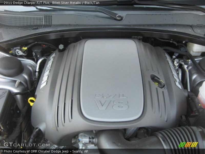 Billett Silver Metallic / Black/Tan 2011 Dodge Charger R/T Plus